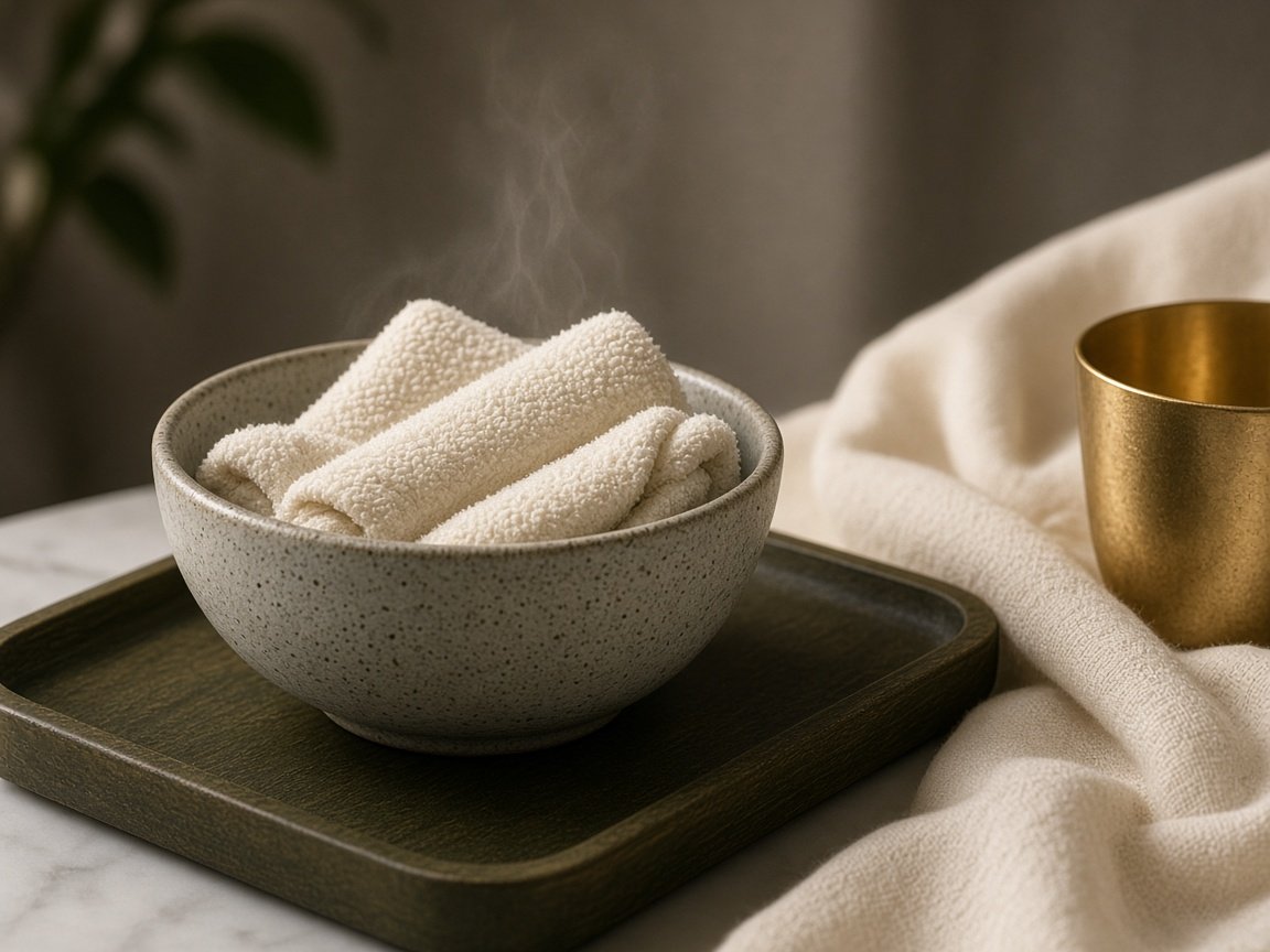 Warm tissues prepared as part of the Privé welcome